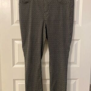 Rafaella Black and White stretch comfort ‘Chain Link’ Print Pants Sz 14